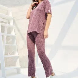 Styli Pink Textured Co-Ord Set image 1