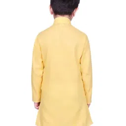 SG Yuvraj Kids Yellow Solid Kurta image 2