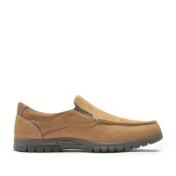 Woodland Men's Camel Slip-On Shoes image 1