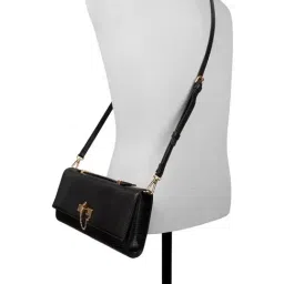 Aldo ROUX Black Textured Clutch image 4