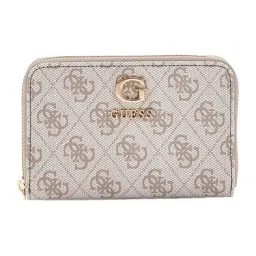 Guess Dark Taupe Zamira Logo Zip Around Wallet image 1