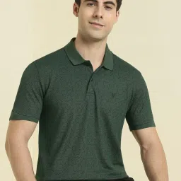 Allen Solly Green Regular Fit Printed Polo T-Shirt image 1