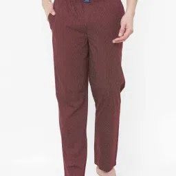 Urban Scottish Maroon Regular Fit Printed Nightwear Pyjamas image 1