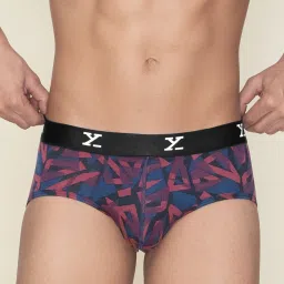 XYXX Triad Red Printed Micro Modal Briefs image 1