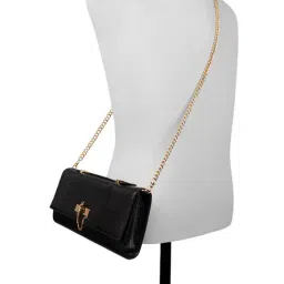 Aldo ROUX Black Textured Clutch image 5