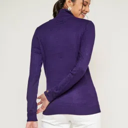AND Purple Regular Fit Straight Top image 2