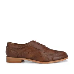 Zebba Women's Camil Tan Brogue Shoes image 2