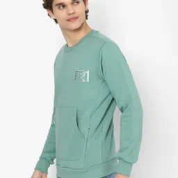 Forever 21 Green Regular Fit Sweatshirts image 3