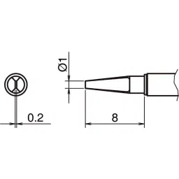 Hakko Soldering Iron Replacement Tip T52 series L Type For FX-9706, T52-L1 image 2