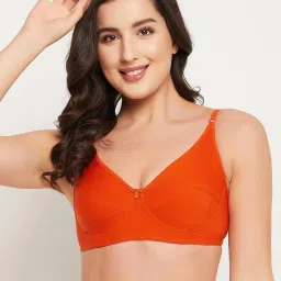 Clovia Orange Non-padded Bra image 1