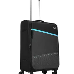 Skybags Black Genesis Large Soft Sided Checked Luggage Set of 3 (55, 69,79 cm) image 4