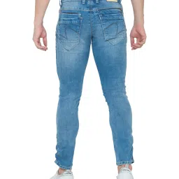 Spykar Light Blue Skinny Fit Heavily Washed Jeans image 2