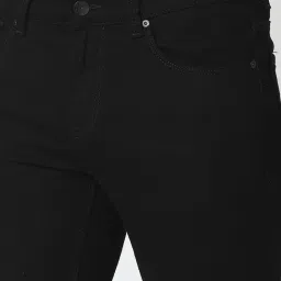 Spykar Black Cotton Slim Fit Jeans image 5