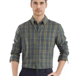 Rare Rabbit Blue Regular Fit Checks Shirt-picture-43