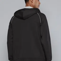 ALCIS Black Slim Fit Hooded Jacket image 2