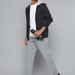 ALCIS Black Slim Fit Hooded Jacket image 5