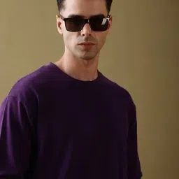 Dillinger Purple 100% Cotton Oversized Fit T-Shirts-image-22