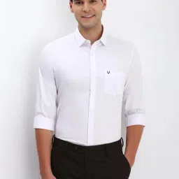 Allen Solly White Slim Fit Floral Print Shirt-picture-20