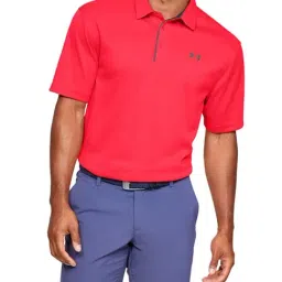 Under Armour Red Loose Fit Sports Polo-image-57