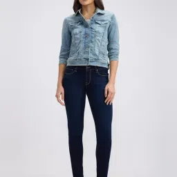 Pepe Jeans Dark Rinse Skinny Fit Mid Rise Jeans image 4