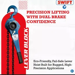 SWIFT Lever Chain Pulley Blocks 1500 Kg (1.5 Ton) Capacity 1.5 m Lifting Height High Precision image 3