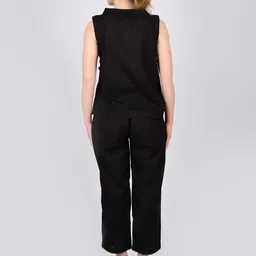COORDSHUB Pure Cotton Round Neck Top With Trousers Co-Ords Set image 2