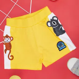 Pantaloons Baby Animal Patch Shorts - Yellow-image-50