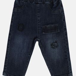 MINI KLUB Cotton Denim Animals Embroidered Jeans - Blue-picture-43