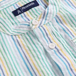 Pine Kids Cotton Woven Full Sleeves Shirt With Stripes - Multicolour image 3
