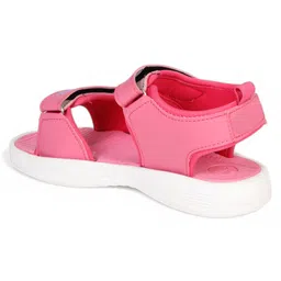 Lil Lollipop Spidy Kids Text Designed With Double Velcro Closure Sandals - Pink image 5