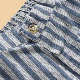 Ollypop Textile Woven Full Length Trouser Pant With Stripes & Pocket Detailing - Blue image 5