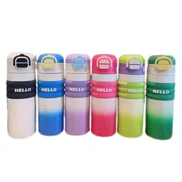 SCHOOLISH Outdoor Sports Double Drinking 550 ml Water Bottle New Cute Stainless Steel Thermos Water Bottle - PACK OF 1 - COLOR MAY VARY image 5