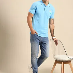 United Colors of Benetton Men Polo Collar Pure Cotton T-shirt image 5