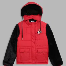 Blue Giraffe Kids Red Printed Jacket image 1