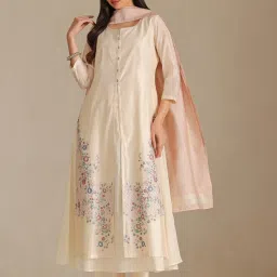 Soch Off White Chanderi Embroidered Suit Sets image 1