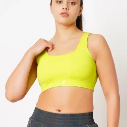 Bodd Active Yellow Regular Fit Sports Bra image 1