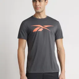 Reebok Grey Regular Fit Printed Sports T-Shirt image 1