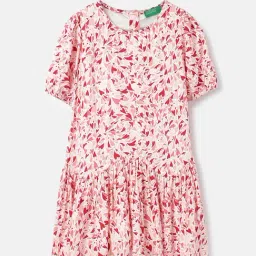United Colors of Benetton Kids Pink Printed Dresses-picture-24