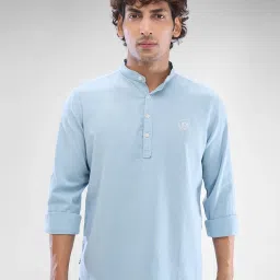 Spykar Blue Slim Fit T-Shirt image 1