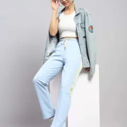 Monte Carlo Blue Regular Fit Printed Trackpants image 5