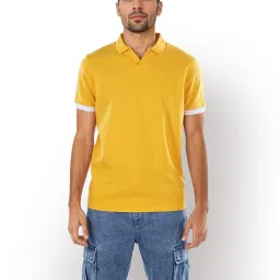 celio Celio* Orange Regular Fit Polo T-Shirt image 1