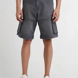 Forever 21 Grey Regular Fit Cargo Shorts image 1