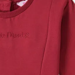 R&B Kids Red Embellished Regular Fit Sweatshirt image 3