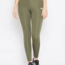 Clovia Green Slim Fit Tights-image-90