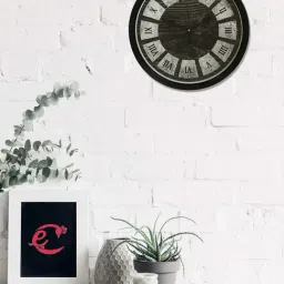 eCraftIndia Designer Round Analog Black Wall Clock-picture-21