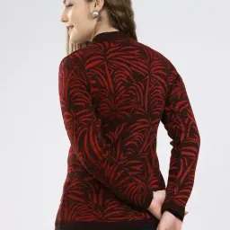 MONTE CARLO Maroon Printed Cardigan image 2