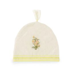 Home4U 'ARIA' Beige & Light Yellow Cotton Linen Tea Cosy - Set of 1-picture-1