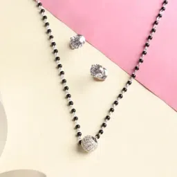 Clara Ball 92.5 Sterling Silver Mangalsutra Set-picture-29