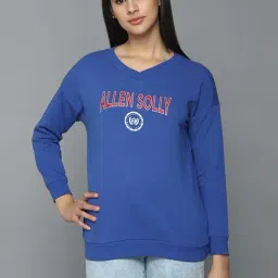 Allen Solly Blue Cotton Printed Sweatshirt-picture-43