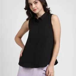 Forever 21 Black Regular Fit Top image 1